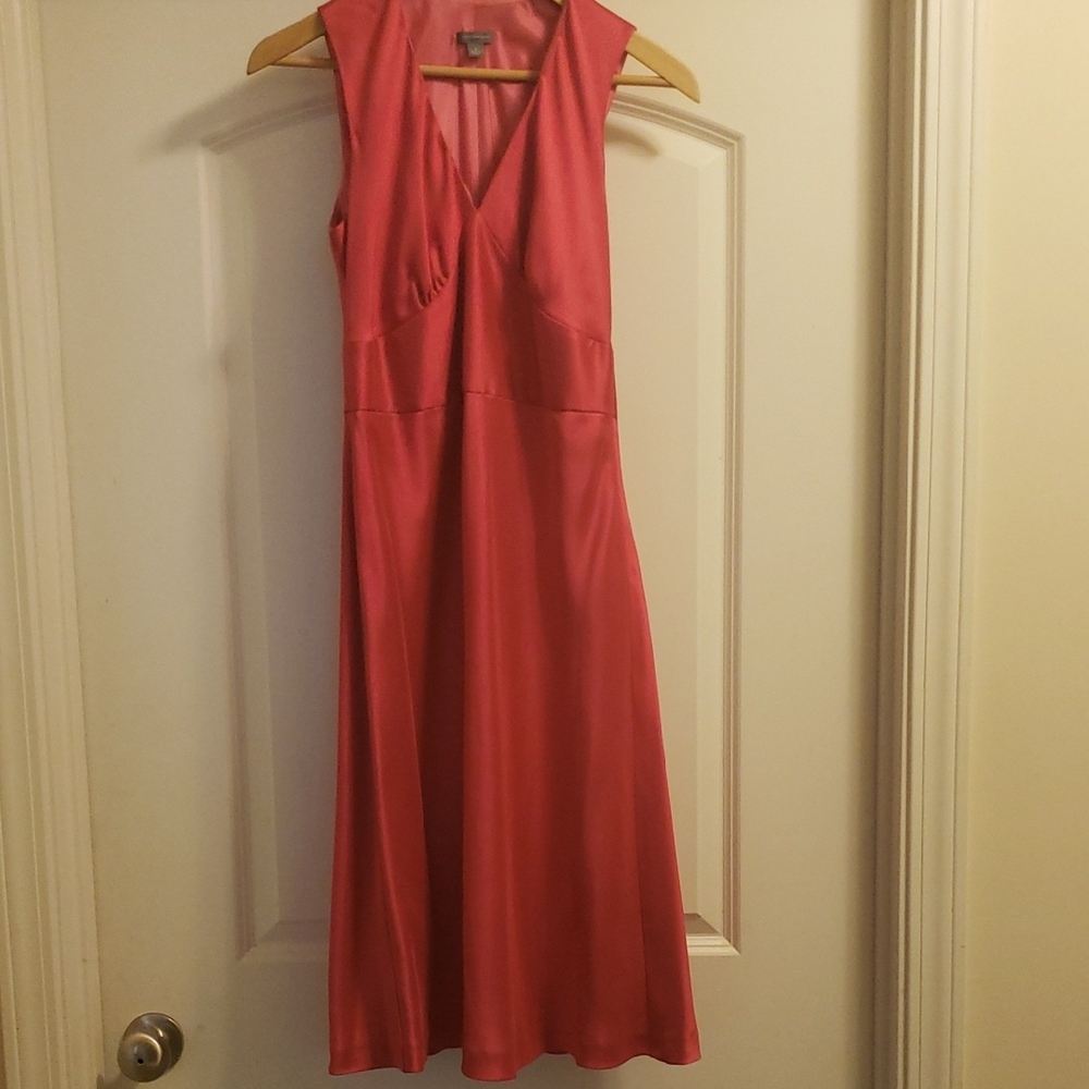 Ann Taylor Vibrant Pink Midi Dress